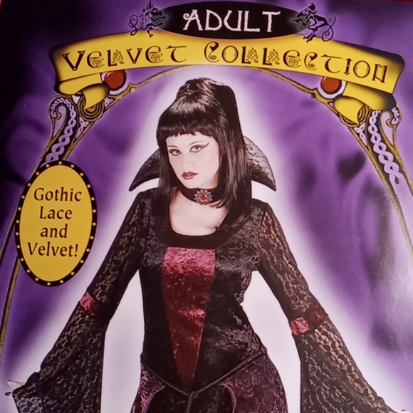 Halloween World - Velvet Collection Dresses & Skirts - Gothic Vamptessa Halloween Costume, M/L #0210